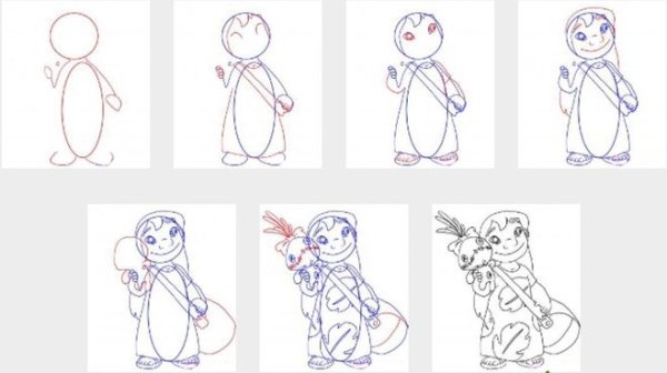 Лило поэтапно