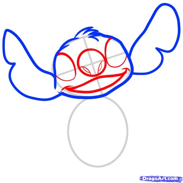 Поэтапный рисунок Стича