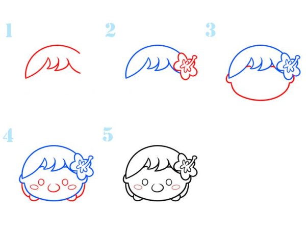 Лила рисунок поэтапно