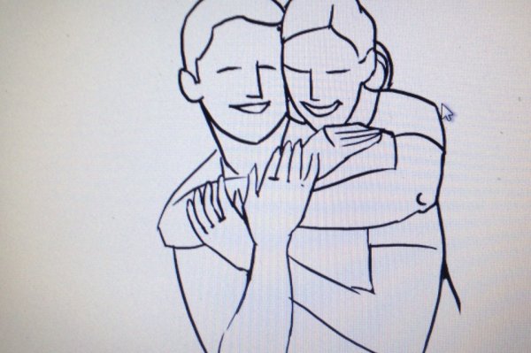 Поэтапное рисование пары