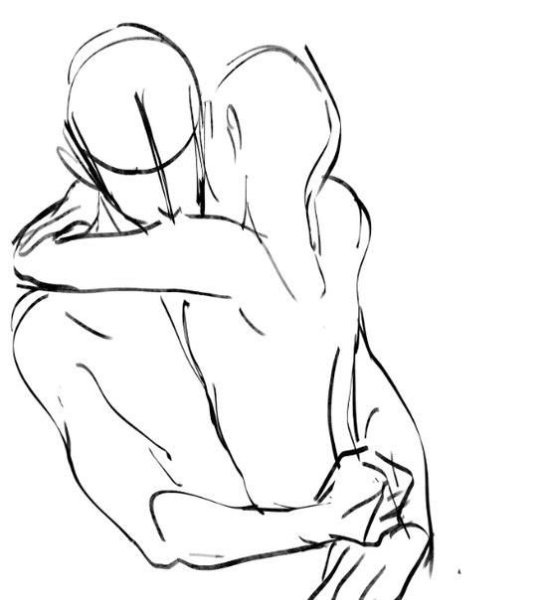 Наброски аниме поцелуи