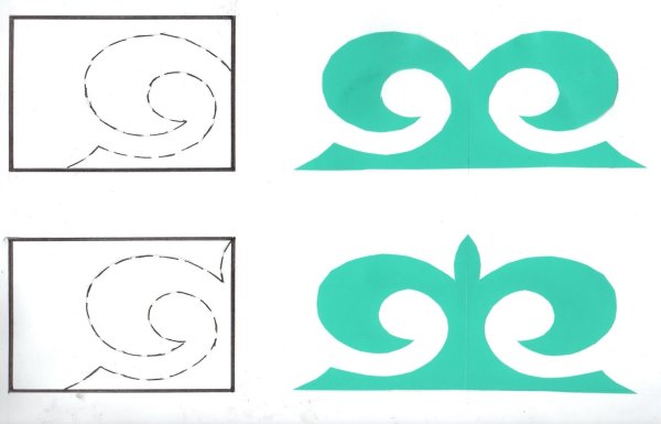 Башкирский орнамент Кускар трафарет