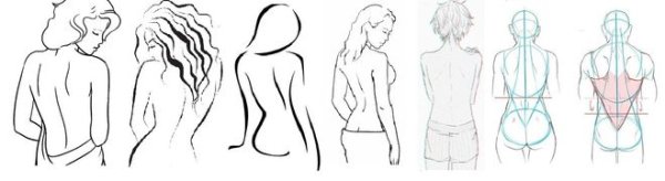 Человек сзади поэтапно