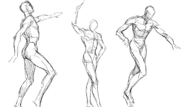 Наброски людей в движении