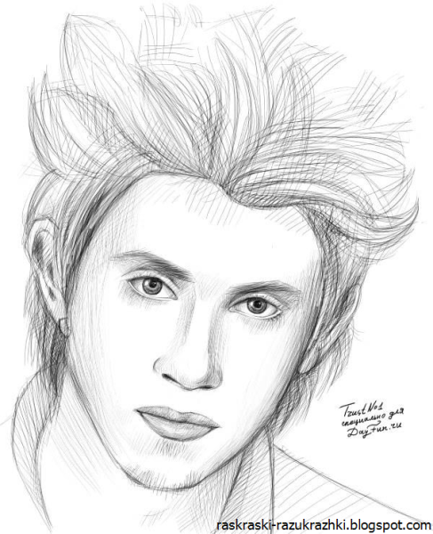 Павел Прилучный портрет карандашом