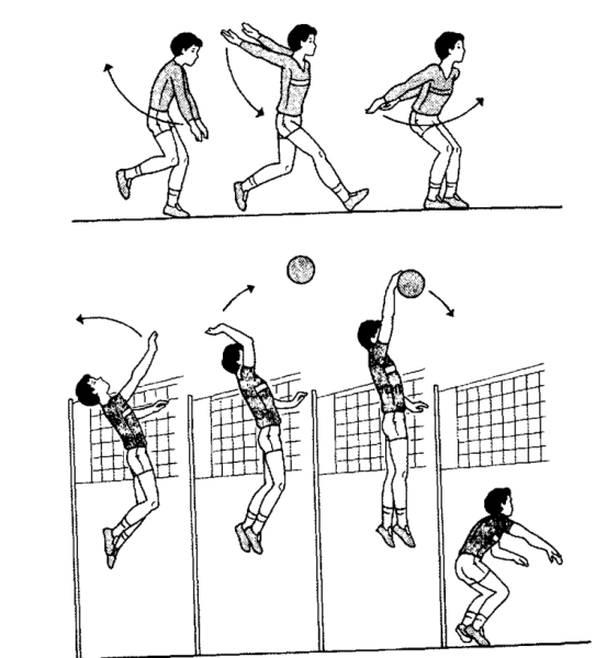 Нападающий удар в волейболе