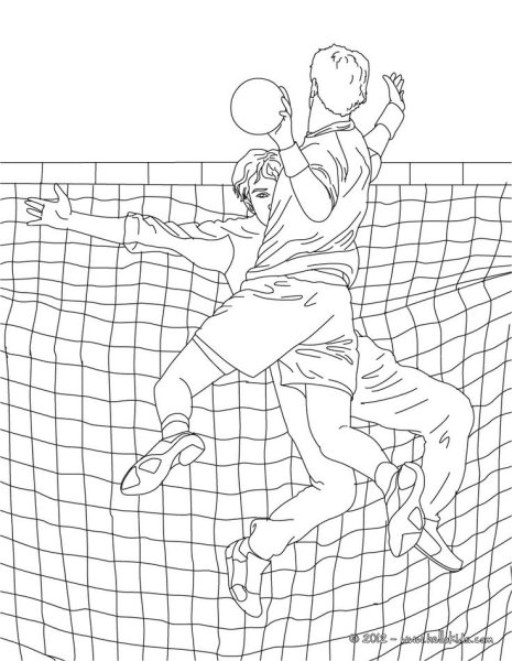 Волейбол раскраска