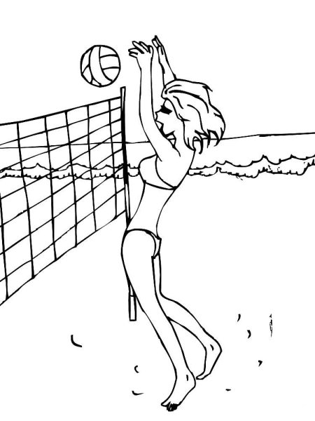 Волейбол раскраска