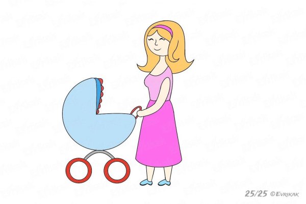 Рисунок для мамы легкий