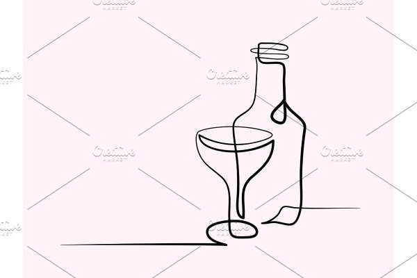 Бутылка рисовать