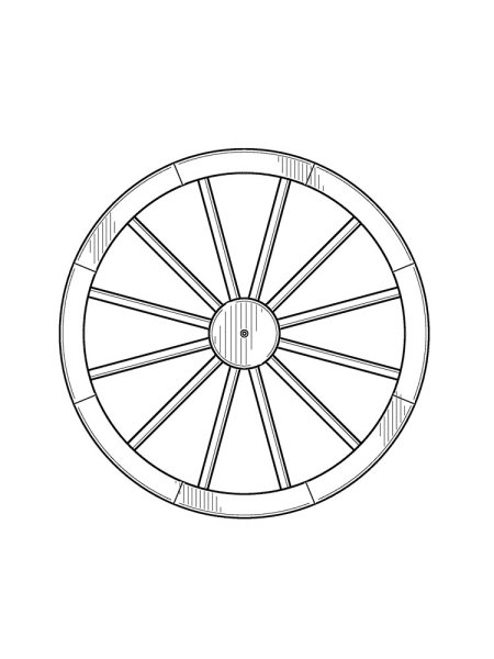 Колесо раскраска