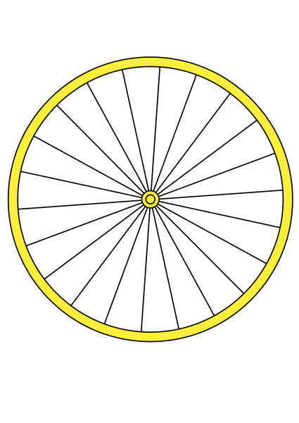 Велосипедное колесо рисунок