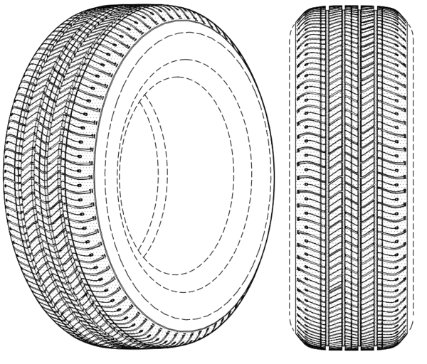 Шина КФ-97 чертеж протектора