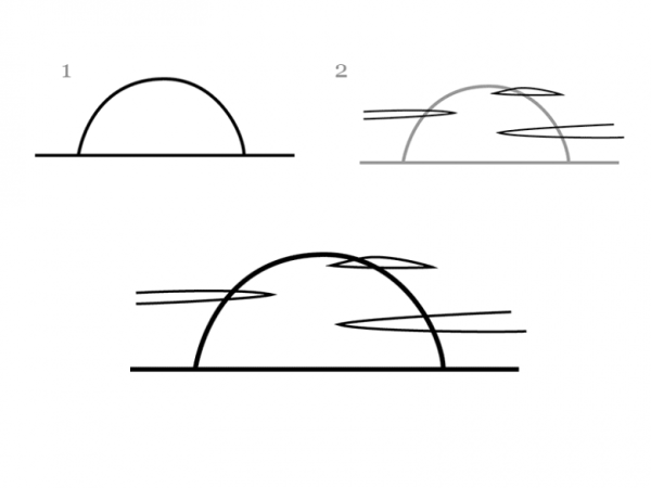 Нарисовать море поэтапно