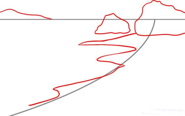 Летний пейзаж рисунок карандашом