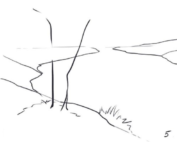 Дельфин поэтапное рисование