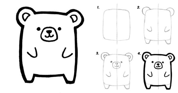 Кавайные рисунки для срисовки лёгкие