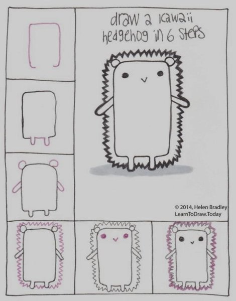 Рисунки для личного дневника пошагово