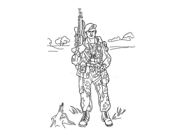 Раскраска десантник