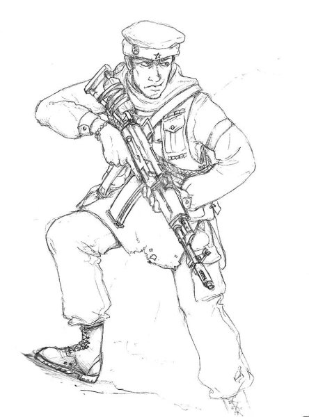 Спецназ. Раскраска