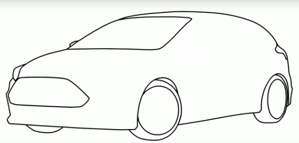 Форд рисунок карандашом поэтапно