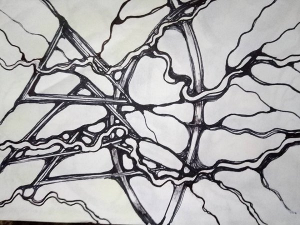 Нейрографика черно белая