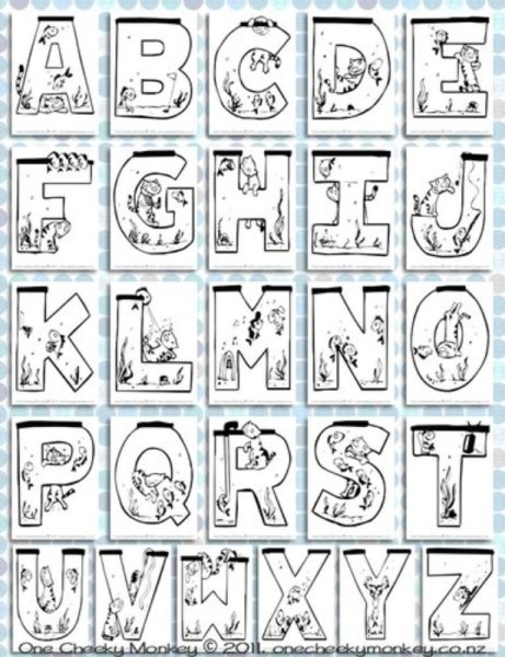 Английский алфавит с произношением раскраска