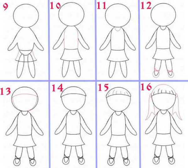 Схема рисования человека для детей