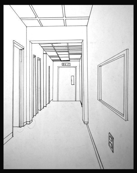 Коридор раскраска