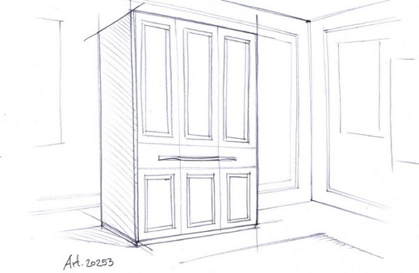 Эскизы мебели в прихожую