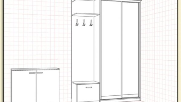 Прихожая чертежи с размерами