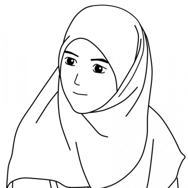 Раскраска мусульманка