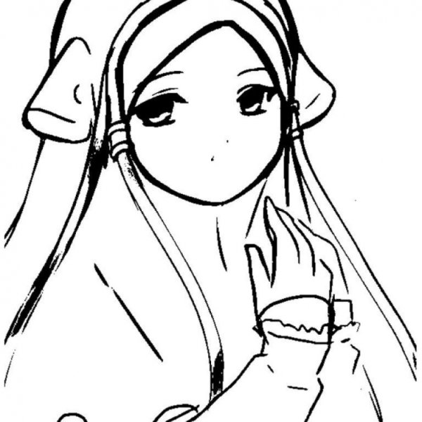 Раскраски девочки в хиджабе