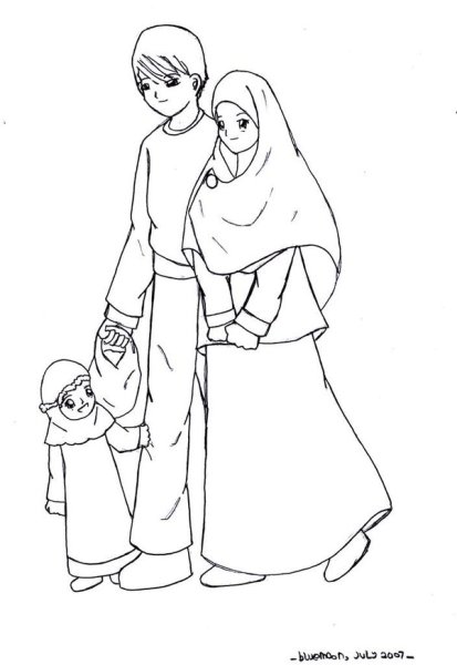 Мусульманка карандашом