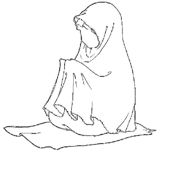 Раскраски мусульманка для детей