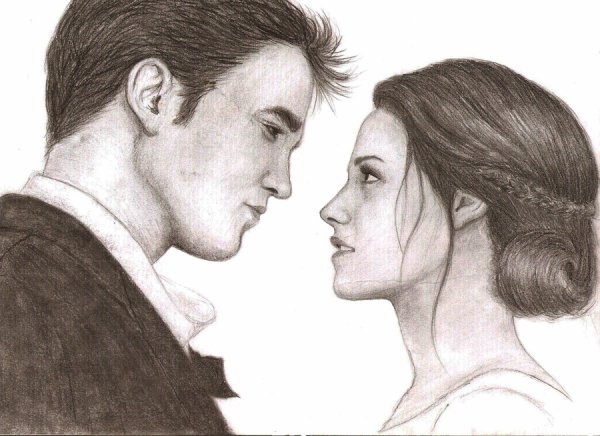 Эдвард и Белла для срисовки