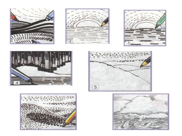 Композиция с низким горизонтом