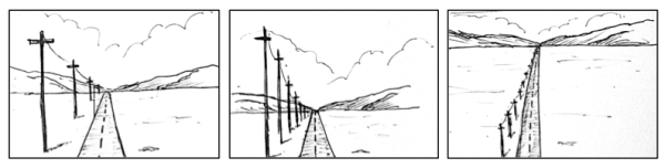 Пейзаж с высокой линией горизонта