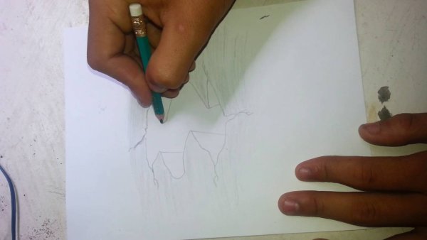 Трещина рисунок карандашом