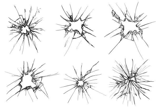 Трещинана стекло вектор