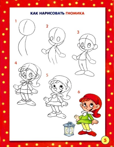 Поэтапное рисование сказочных персонажей