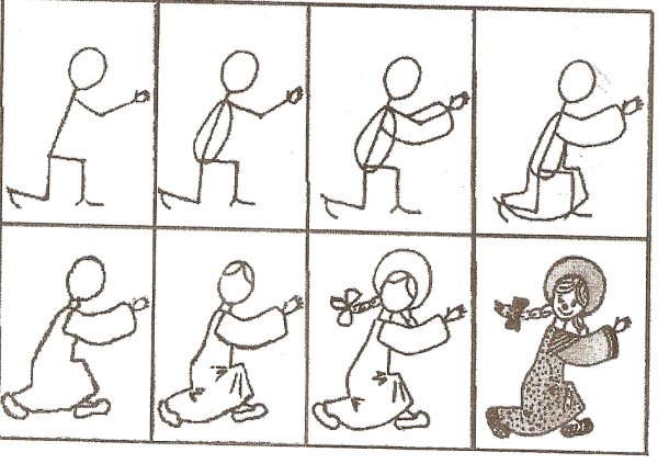 Схема рисования человека для детей