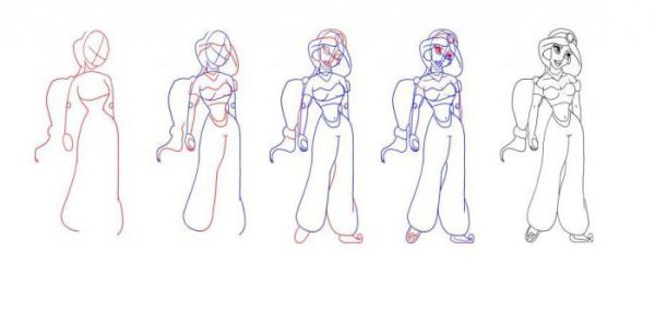 Принцессы Диснея нарисовать поэтапно