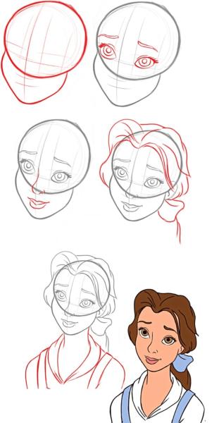 Поэтапное рисование лица