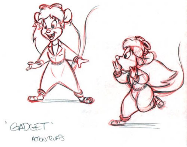 Наброски мультяшных персонажей