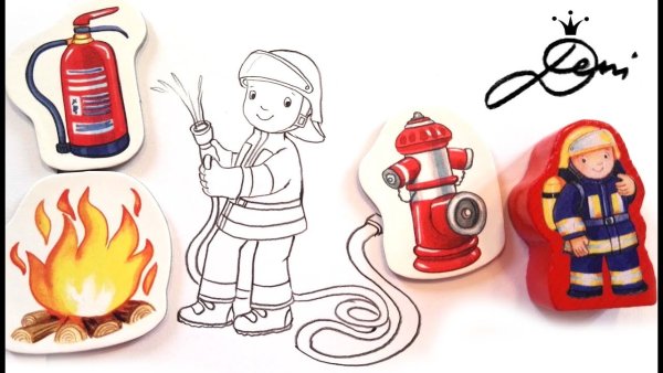 Атрибутика пожарных рисунок