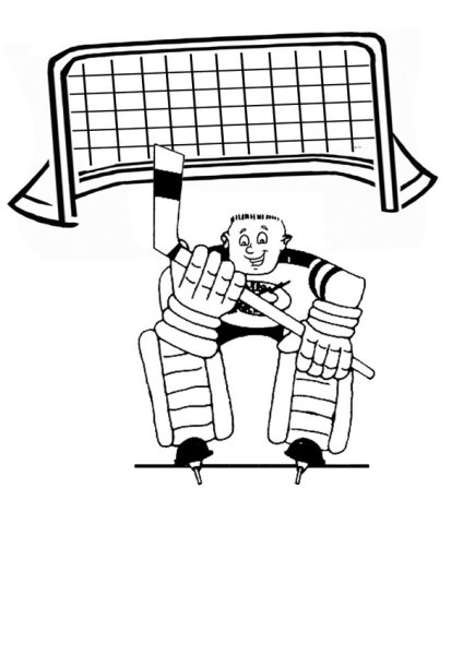 Нарисованный вратарь хоккей