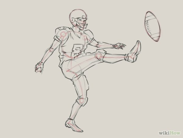 Рисунок футболиста с пропорциями