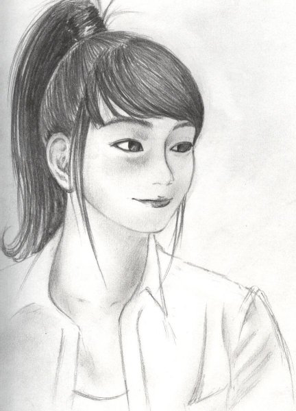 Корейские девушки карандашом