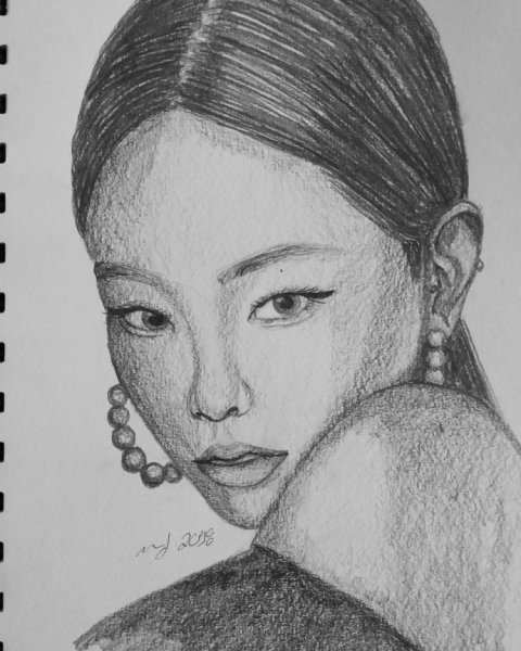 Портрет Дженни из блэкпинк